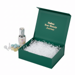 Luxury Black Magnetic Gift Box with Ribbon for Eyeshadow Palette Skincare Set Packaging