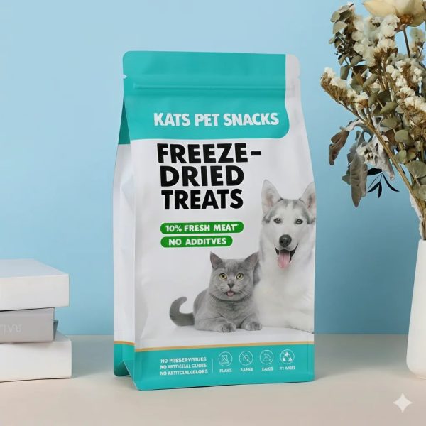 Premium PE Flat Bottom Zipper Pet Food Packaging Custom Logo Food Grade for Baby Food Chewing Gum Salad Cakes Heat Resistant - main image 7
