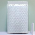 White Self-Adhesive Poly Bubble Mailers Express Mailing Bags Durable Biodegradable Shock-Resistant Padded Packaging Print - main image 6