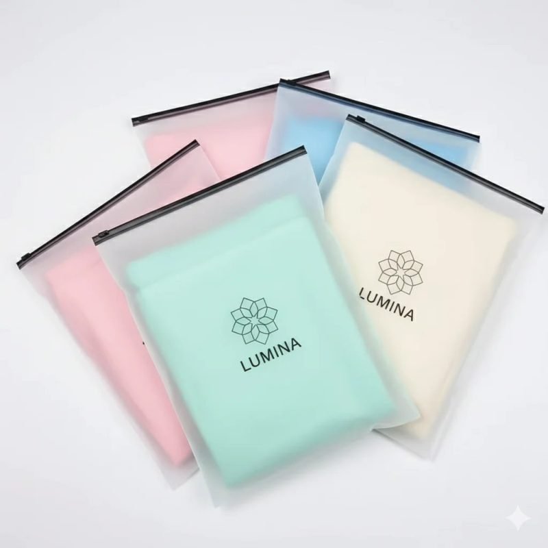 Custom Printed Frosted Slider Ziplock Bag with Recyclable PE Material for Premium Boutique and Apparel Packaging - main image 8