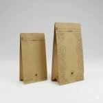 Custom Gravure Printed Recyclable Kraft Paper Stand up Pouch with Degassing Valve and Zipper for Coffee Bean Packaging - main image 7