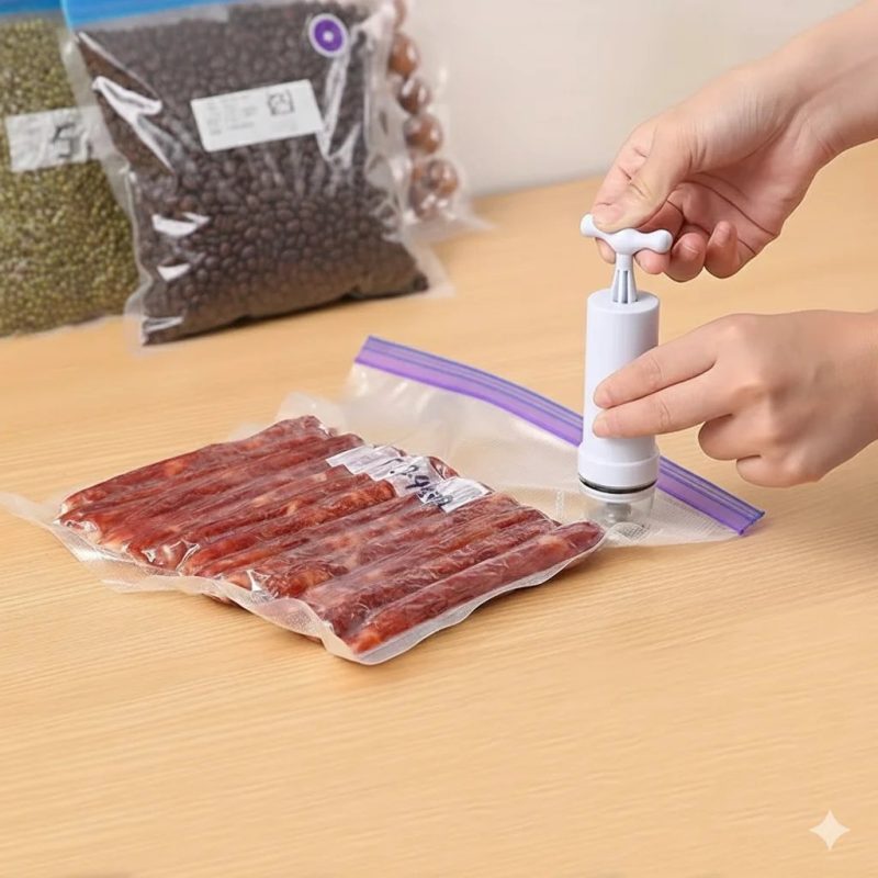 Custom Printed Reusable Sous Vide Vacuum Bags with Zipper and One-Way Air Valve for Eco-Friendly Food Storage - main image 4