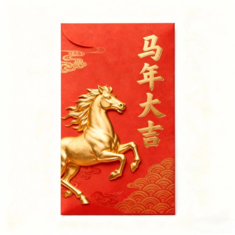 Custom Logo Luxury Chinese New Year Red Envelope with Gold Foil Stamping for CNY Spring Festival Lucky Money Hongbao - main image 7