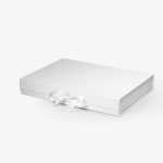 Luxury Folding Paper Cardboard Gift Box with Foldable Magnetic Ribbon Bow Closure Customizable Logo for Weddings Candies Candles - main image 3