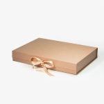 Luxury Folding Paper Cardboard Gift Box with Foldable Magnetic Ribbon Bow Closure Customizable Logo for Weddings Candies Candles - main image 4