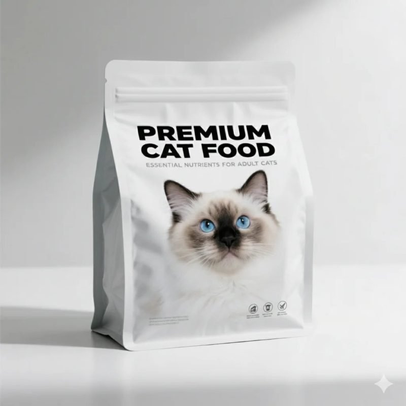 Premium PE Flat Bottom Zipper Pet Food Packaging Custom Logo Food Grade for Baby Food Chewing Gum Salad Cakes Heat Resistant - main image 2