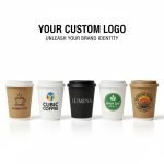 Double Wall Design Disposable Coffee Tea Cups Logo Printing Pack Food Stickers Wall Paper Craft Wall Paper Craft Paper Cups - main image 4
