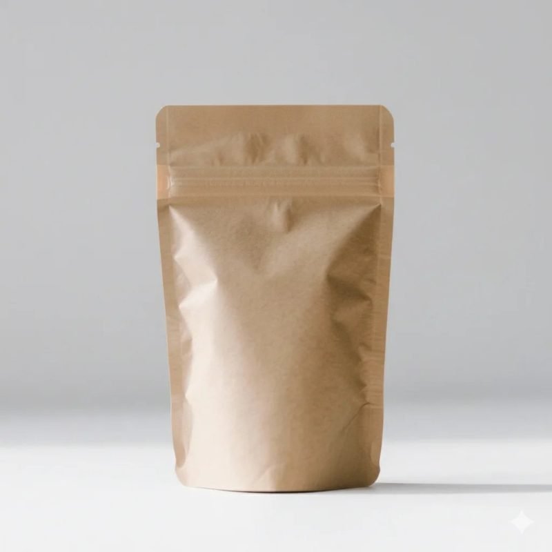 Eco-Friendly Resealable Kraft Paper Coffee Bag with Custom Logo for Ground Coffee and Tea Leaves