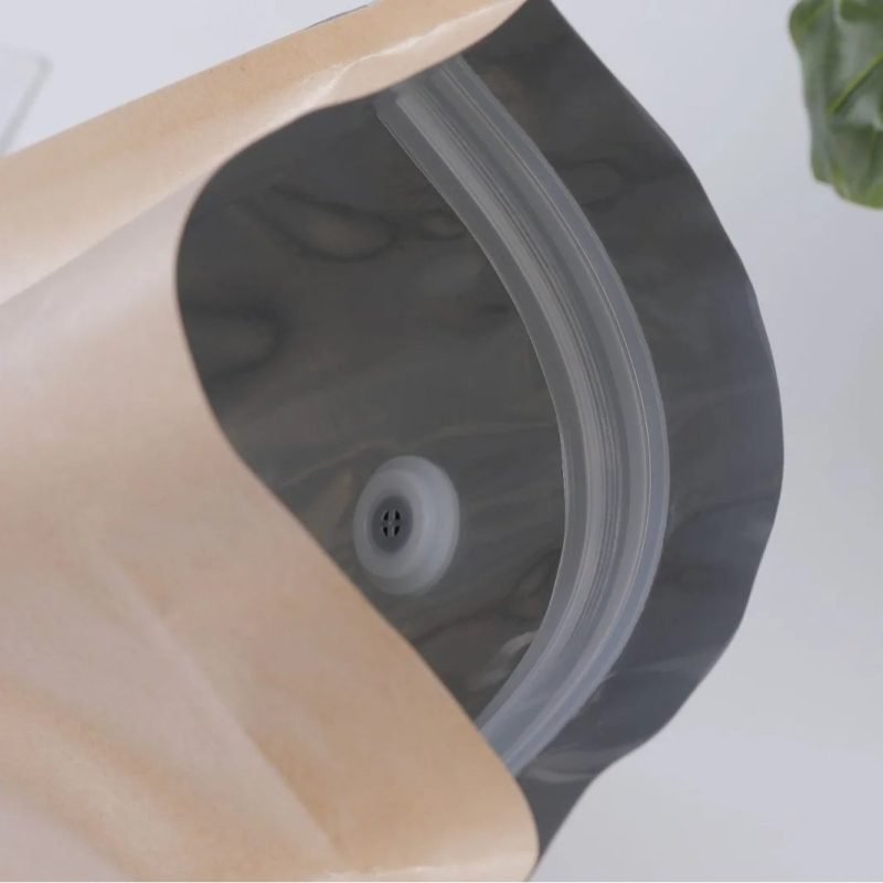 Eco-Friendly Resealable Kraft Paper Coffee Bag with Custom Logo for Ground Coffee and Tea Leaves - main image 2