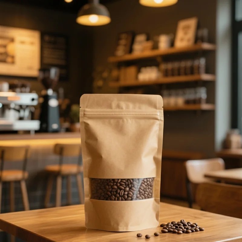 Eco-Friendly Resealable Kraft Paper Coffee Bag with Custom Logo for Ground Coffee and Tea Leaves - main image 4