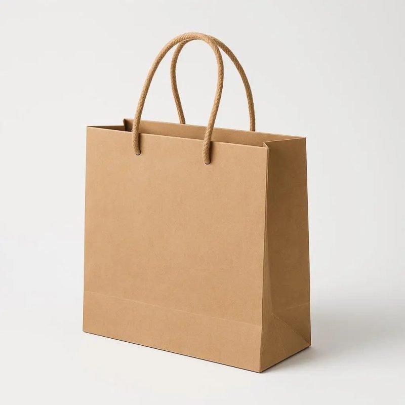 Kraft Brown Paperboard Bag Cotton Handle Durable Embossing Lamination for Supermarket Clothing Crafts Bakery Packaging - main image 4