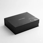 Custom Logo Black Rigid Gift Box Magnetic Closure EVA Foam Insert Recycled Materials Spot UV Printing for Electronics Packaging - main image 4