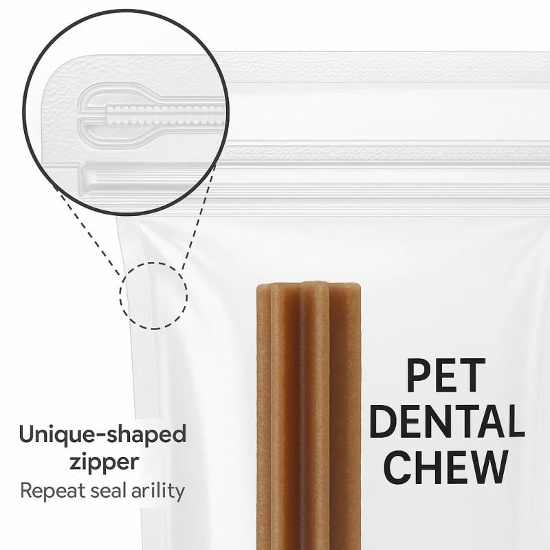 Shaped Pouch with Zipper for Pet Dental Chews - main image 4