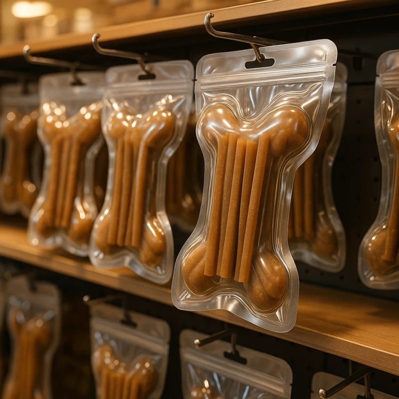Shaped Pouch with Zipper for Pet Dental Chews - main image 6