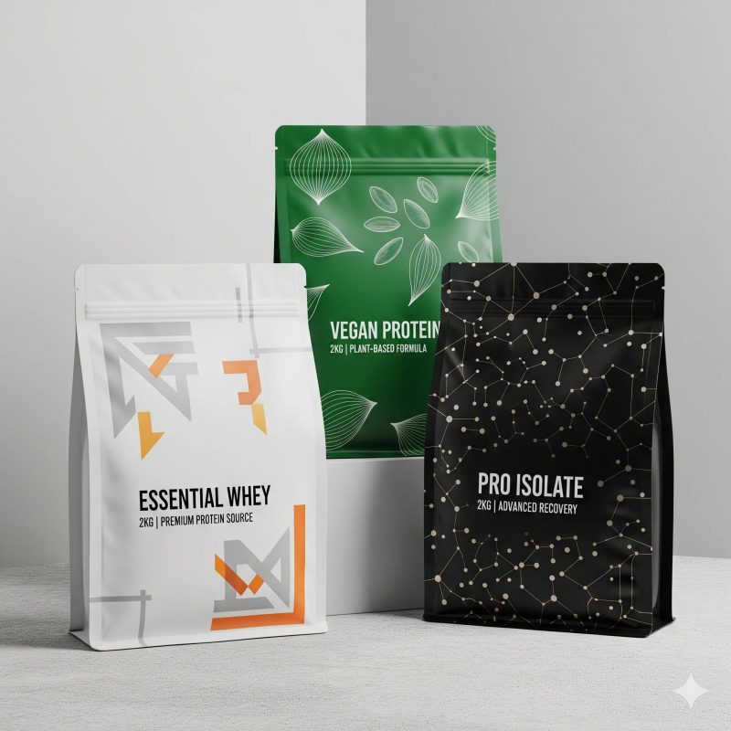 Custom Logo Recyclable Stand-Up Zipper Pouch for Organic Coffee and Vegan Protein Packaging - main image 8