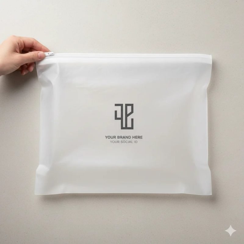 Custom Printed PVC Frosted Slider Pouch Reusable Gravure Printing for Clothing and Travel Packaging