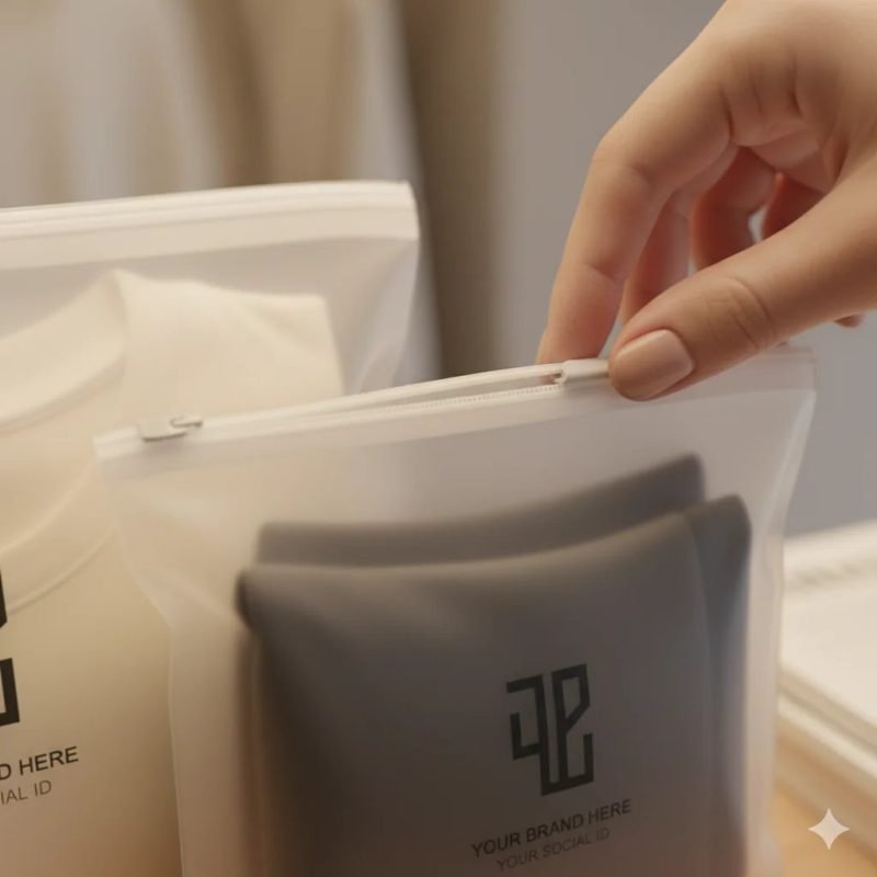 Custom Printed PVC Frosted Slider Pouch Reusable Gravure Printing for Clothing and Travel Packaging - main image 5