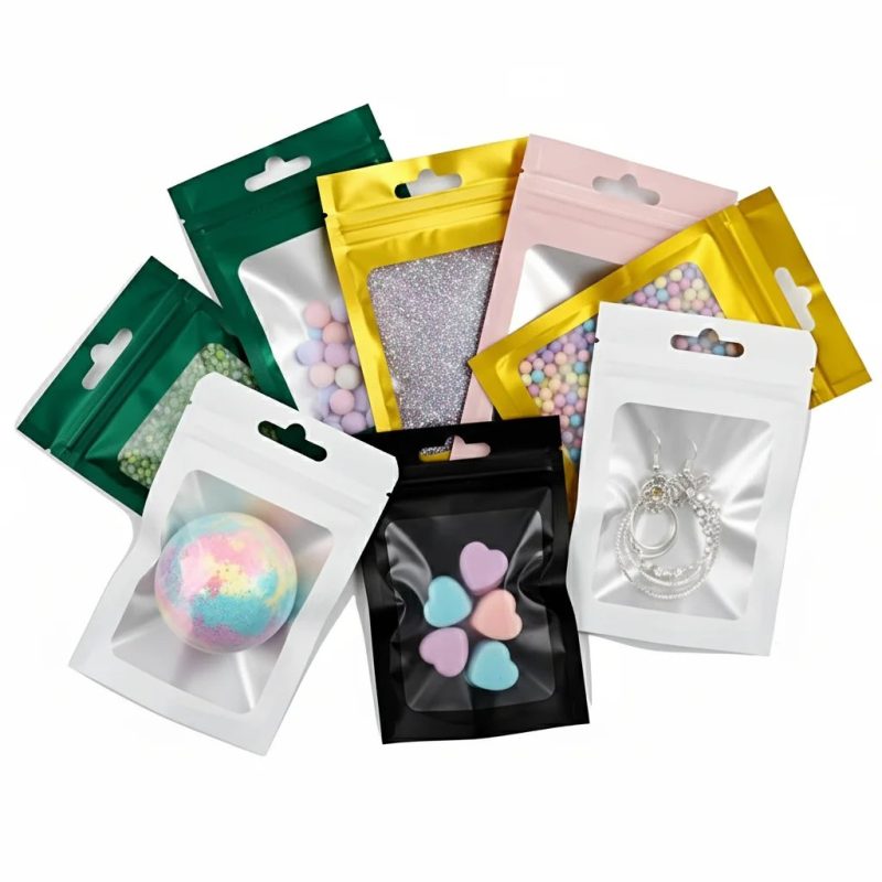 High Barrier Foil Lined Ziplock Pouch for Artisan Cosmetic and Bath Bomb Samples