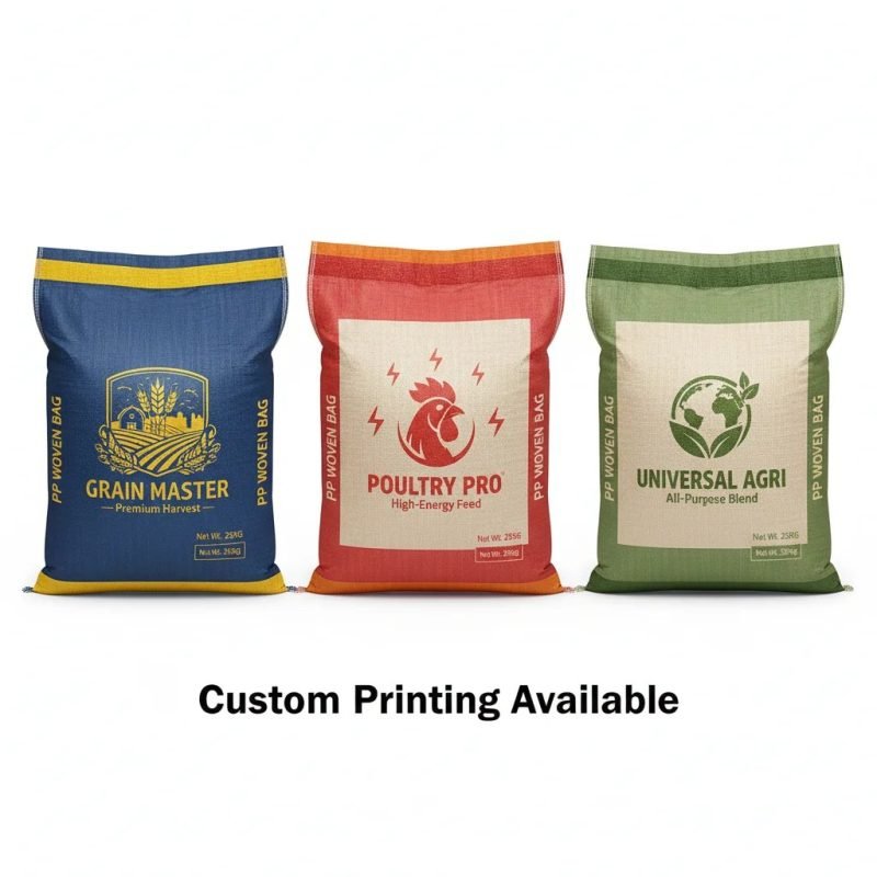 25kg 50kg Heavy-Duty PP Woven Bag for Fertilizer, Animal Feed, and Grain Packaging - main image 2