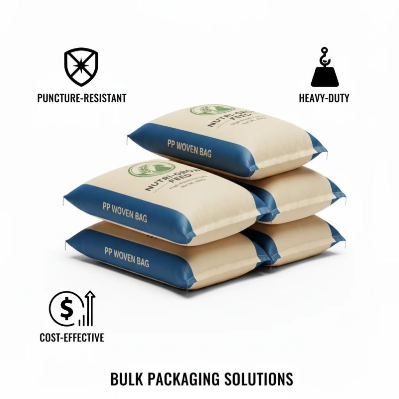 25kg 50kg Heavy-Duty PP Woven Bag for Fertilizer, Animal Feed, and Grain Packaging - main image 3