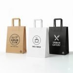 Customized Folding Kraft Paper Bag with Flat Handle for a Reusable Grocery Shopping Solution - main image 4