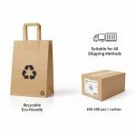 Customized Folding Kraft Paper Bag with Flat Handle for a Reusable Grocery Shopping Solution - main image 7