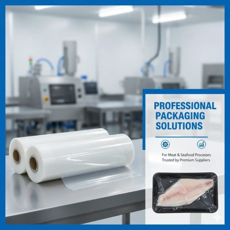 High-Barrier Vacuum Skin Film Roll for Fresh Meat, Steak, and Seafood Packaging