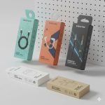 Custom Logo Cardboard Retail Box with Hanger for Consumer Electronics and Phone Accessories Packaging - main image 3