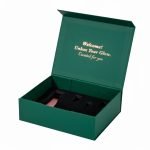 Luxury Black Magnetic Gift Box with Ribbon for Eyeshadow Palette Skincare Set Packaging - main image 4