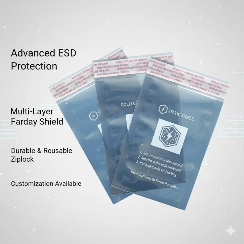 EMI Shielding Static Control Zip Lock Bag for Computer Parts Mobile Phones and Electronics Shipping - main image 4