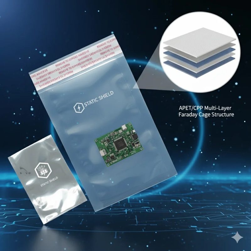 EMI Shielding Static Control Zip Lock Bag for Computer Parts Mobile Phones and Electronics Shipping - main image 5