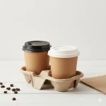 Wholesale Eco-Friendly Bagasse Fiber Takeout Cup Carrier Biodegradable and Disposable for Hot Cold Drinks for Parties Coffee - main image 5
