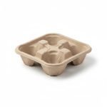 Wholesale Eco-Friendly Bagasse Fiber Takeout Cup Carrier Biodegradable and Disposable for Hot Cold Drinks for Parties Coffee - main image 6