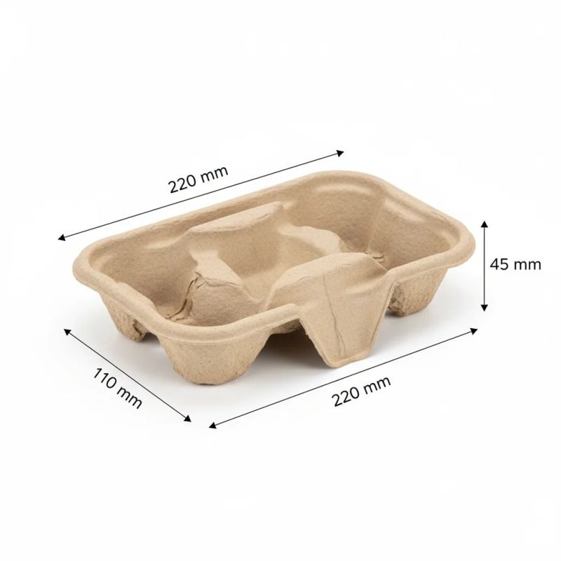 Wholesale Eco-Friendly Bagasse Fiber Takeout Cup Carrier Biodegradable and Disposable for Hot Cold Drinks for Parties Coffee - main image 8