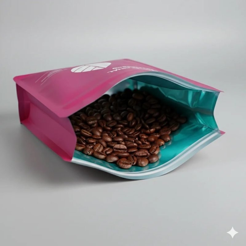 Factory Customized Four-Sided Sealed Coffee Bean Plastic Bags with Degassing Valve and Zipper for Food Packaging - main image 6