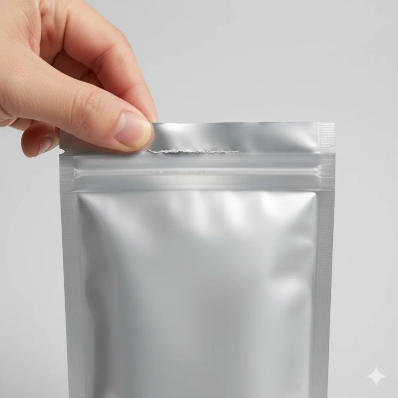 High Barrier Custom Size Glossy Aluminum Foil Ziplock Bags for Moisture Proof Powder, Pills, Pet Food, and Tea Packaging