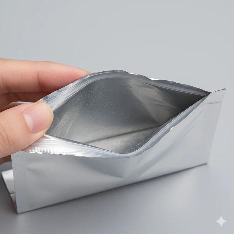 High Barrier Custom Size Glossy Aluminum Foil Ziplock Bags for Moisture Proof Powder, Pills, Pet Food, and Tea Packaging - main image 2