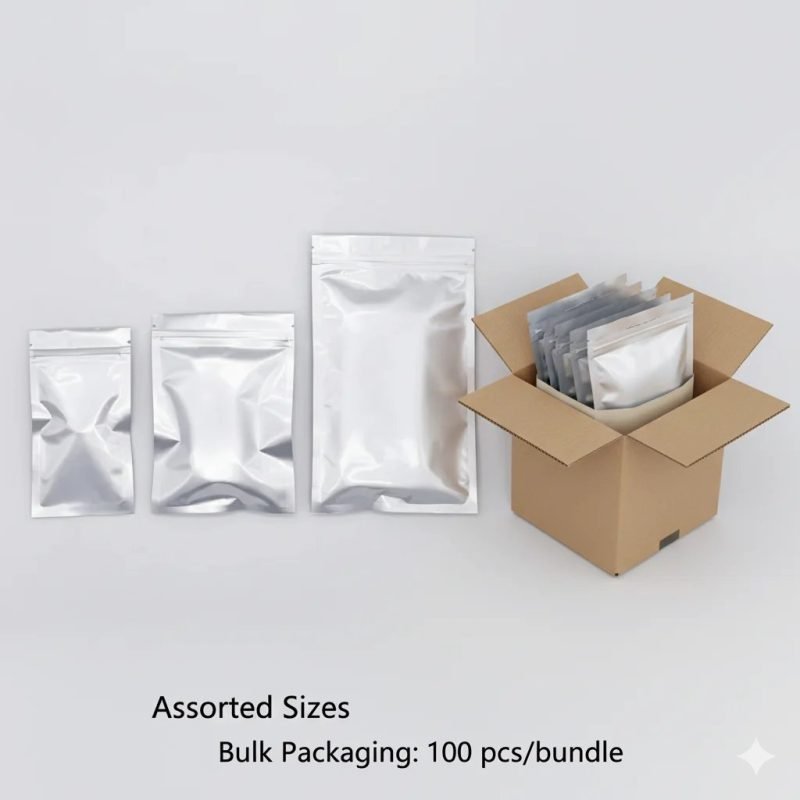 High Barrier Custom Size Glossy Aluminum Foil Ziplock Bags for Moisture Proof Powder, Pills, Pet Food, and Tea Packaging - main image 4