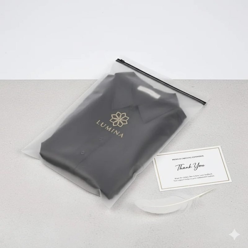 Custom Printed Frosted Slider Ziplock Bag with Recyclable PE Material for Premium Boutique and Apparel Packaging - main image 6