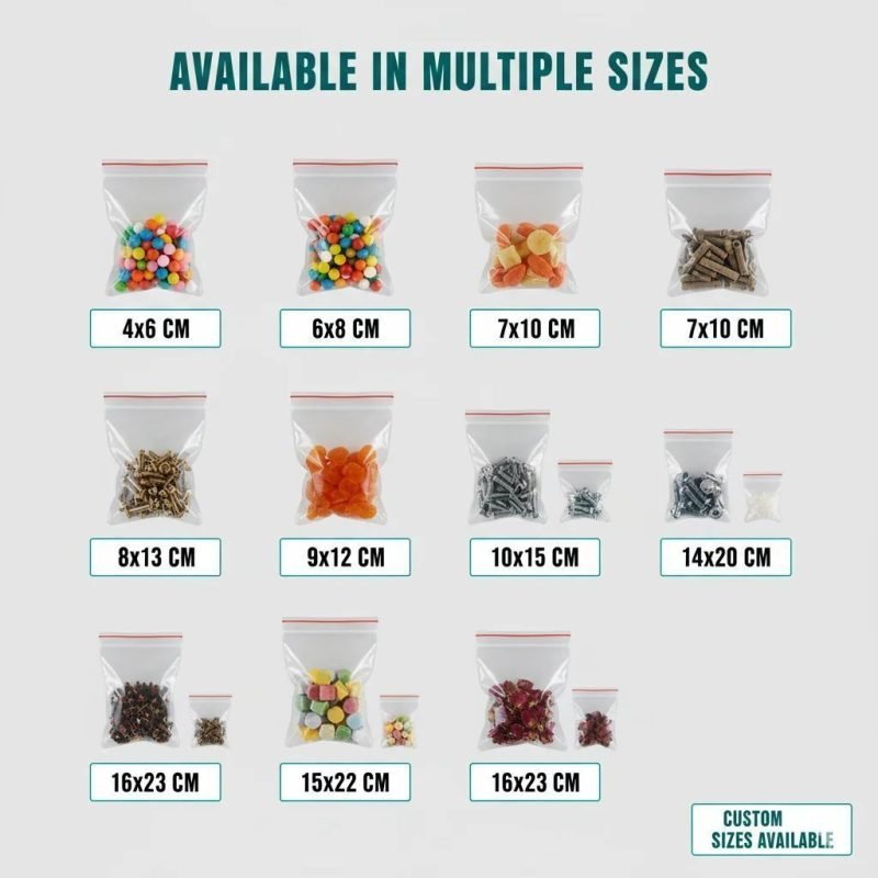 Factory Wholesale Custom Logo Printed Transparent PE Ziplock Bag for Food Grade Plastic Packaging and Storage - main image 4
