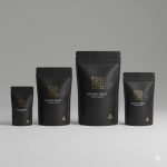 Custom Logo Hot Stamping Matte Black Stand up Pouch with Zipper for Gourmet Snack and Organic Food Packaging - main image 4