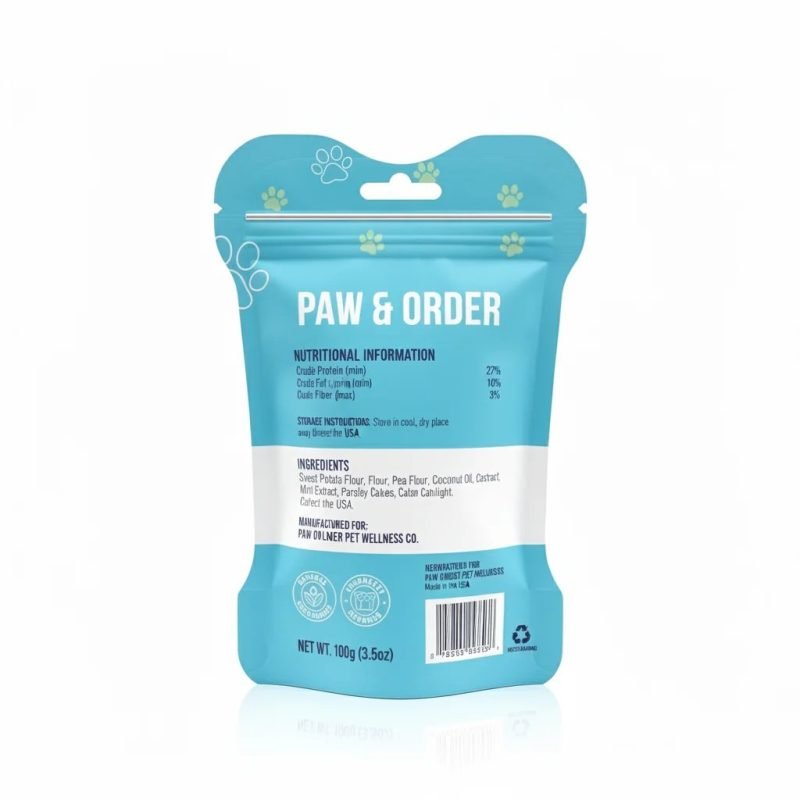 Custom Printed Die-Cut Shaped Pouch with Resealable Zipper for Dog Treat and Pet Food Packaging - main image 5