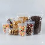 Recyclable Biodegradable Compostable PE Ziplock Bags for Food Packaging Clear Stand up Plastic Pouch with Zipper