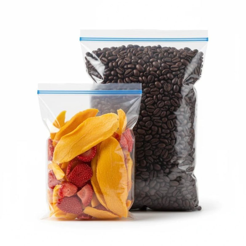 Recyclable Biodegradable Compostable PE Ziplock Bags for Food Packaging Clear Stand up Plastic Pouch with Zipper - main image 2