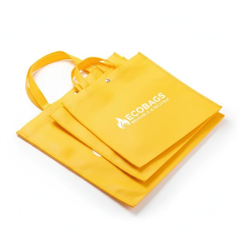 Custom Design Reusable Non-Woven Grocery Bag for Supermarket and Retail Shopping Screen Printed Logo Convenient Handle Sealing - main image 2
