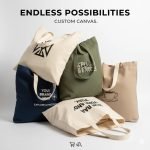 Eco-Friendly Reusable Canvas Cotton Shopping Bag with Bottom Gusset for Grocery & Bookstore Retail Use
