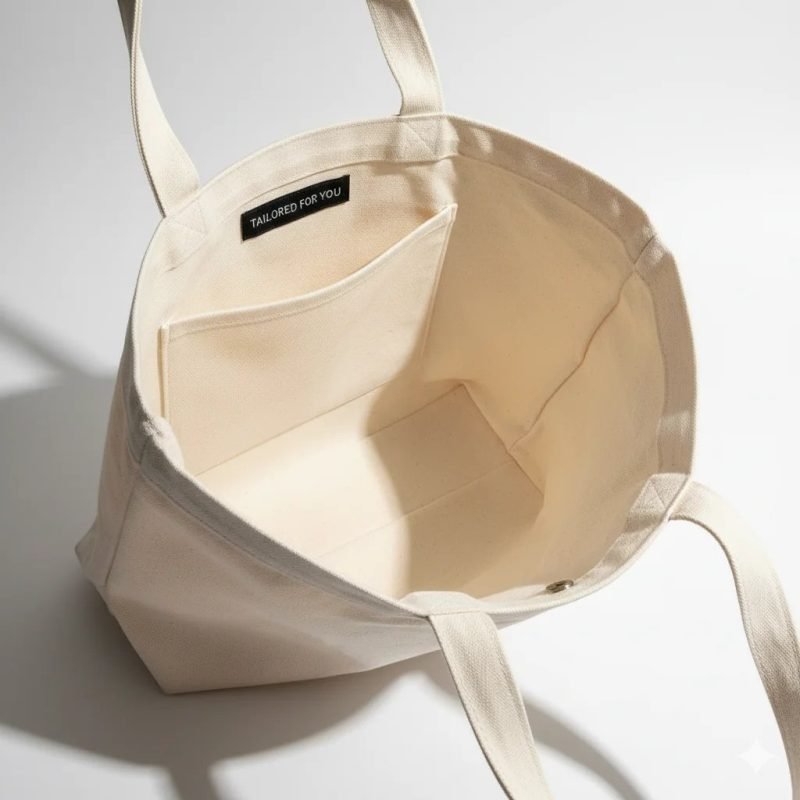 Eco-Friendly Reusable Canvas Cotton Shopping Bag with Bottom Gusset for Grocery & Bookstore Retail Use - main image 2