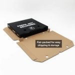 Wholesale 7, 12, and 16 Inch Corrugated E-flute Black Pizza Box Made From Recycled Cardboard - main image 4