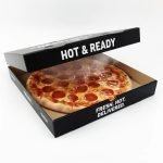 Wholesale 7, 12, and 16 Inch Corrugated E-flute Black Pizza Box Made From Recycled Cardboard - main image 5
