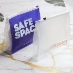 Frosted Waterproof Plastic Travel Pouch and Toiletry Bag for Hotel Amenity Kits Airlines Spa Gifts